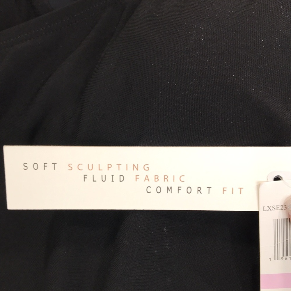 Beyond Control Black V Neck Cinching Swim Dress Size 6 New - Picture 6 of 12